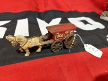 Early cast Coke horse and buggy