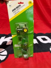 ERTL John Deere 1/64th scale John Deere tractor, baler, and chopper