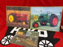 Farmall tin sign, Massey Harris and Oliver prints