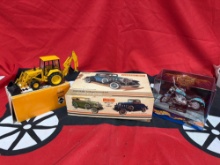Harley softail dirve, MF backhoe, metal car kit