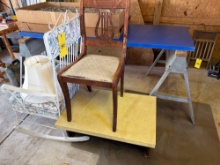 Rocking Chair - Wood Chair - Table Top