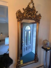 Grand French Style Gilded Pier Mirror Approximately 31" x 73"