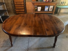 Pine Wood Dining Table with Leaf