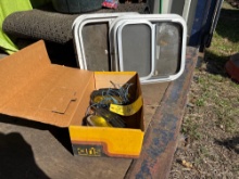 Custom Van Side Windows and Vintage Fog Lights