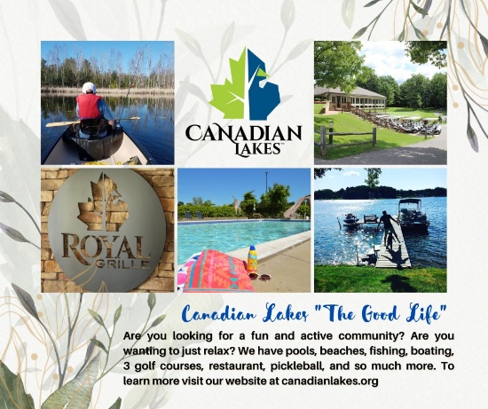 Beautiful Golf & Lake Community in Michigan's Canadian Lakes!
