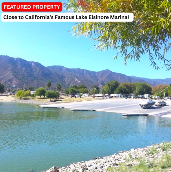 FINANCE: Close to California's Famous Lake Elsinore Marina! YOUR BID IS YOUR DOWN PAYMENT!