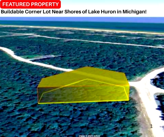Buildable Corner Lot Near Shores of Lake Huron in Michigan!