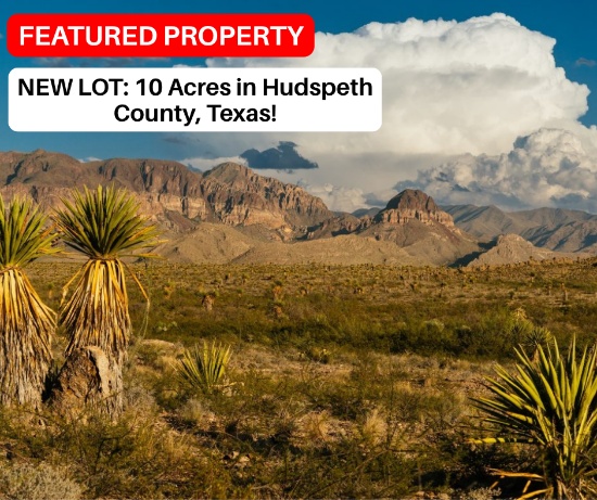 NEW LOT: 10 Acres in Hudspeth County, Texas!