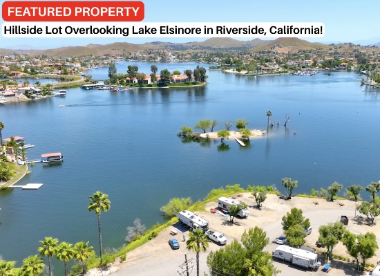Hillside Lots Overlooking Lake Elsinore in Riverside, California! Financing Available!