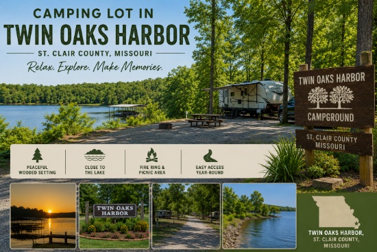 Camp Under the Stars in Twin Oaks Harbor, Missouri!
