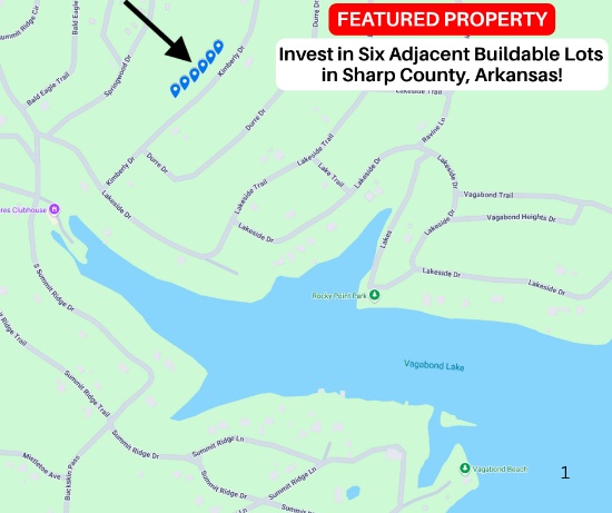 Invest in Six Adjacent Buildable Lots in Sharp County, Arkansas!