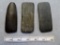 Three Undrilled Pendants/Gorgets - 3 1/2 / 3 3/4