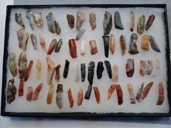 Frame of Hopewell Bladelets - Flint Ridge Flint