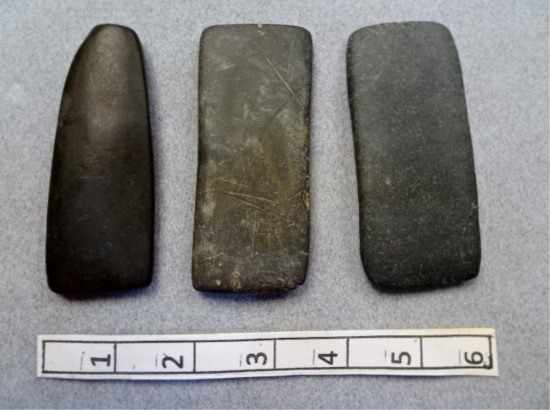 Three Undrilled Pendants/Gorgets - 3 1/2 / 3 3/4