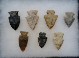 Frame of Seven Hopewell Points - 1 1/2 / 2 in.