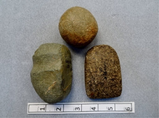 Three Stone Tools - Celt, Madison Co. - Two