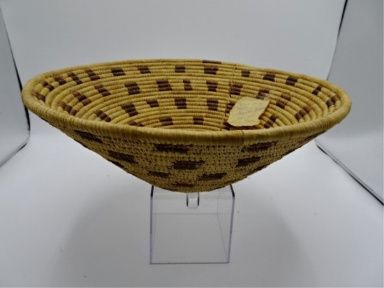 Coiled Basket - 12 X 5 in. - Hopi - Second Mesa