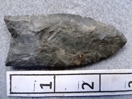 Fluted Point - 2 1/2 in. - Gray Coshocton Flint