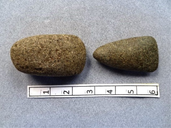 Two Celts - 3 in. - Granite - 1 found in 1909
