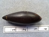 Plummet - 3 1/2 in .- Hematite - Grooved