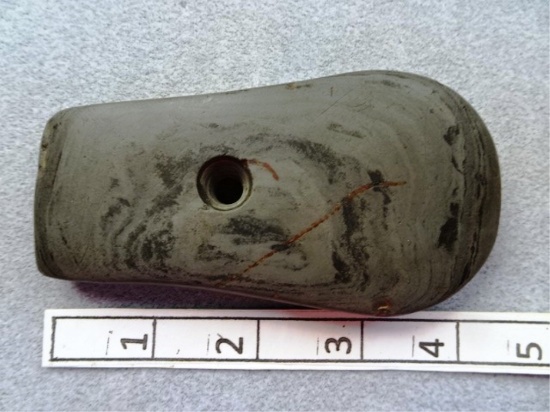 Keyhole Pendant - 4 1/2 in. - Banded Slate