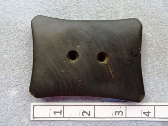 Quadriconcave Gorget - 3 1/2 in. - Banded Slate