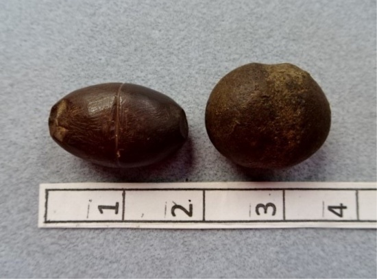 Two Plummets - 1 1/2 in. -  Hematite/ Hardstone