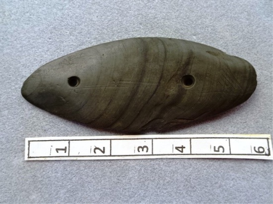 Gorget - 6 in. - Banded Slate - Scioto Co. Ohio