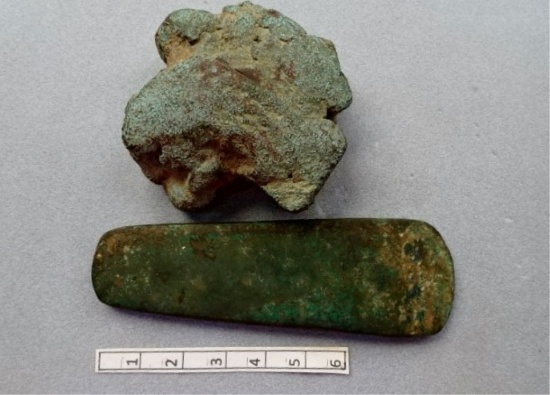 Celt - 9 in. - Copper - with large piece of