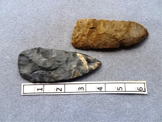 Two Knives - 4 in. - one is Coshocton Flint