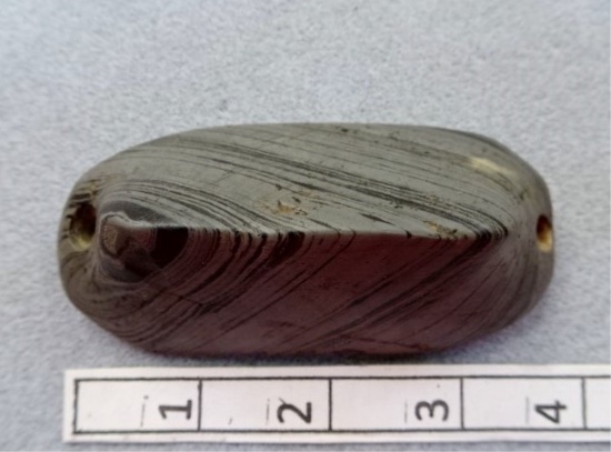 Ridged Gorget - 4 in. - Banded Slate