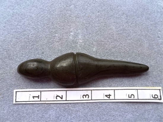Lizard Effigy - 5 1/2 in. - Banded Slate