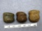 3 Grooved Hammerstones - 1 1/2 / 2 1/4 in.