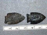 Two Archaic Points - 2 1/2 in. - Coshocton Flint