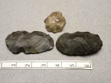 Two Flint Celts & Core - 1 1/2 to 3 1/2 in.