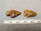 Two Flint Ridge Points - 2 in. - 1 Adena