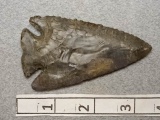 Notched Base Point - 3 1/4 in.- Gray Flint