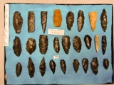 Frame of 26 Points - Most are Obsidian - Lake Co.