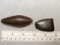 Plummet & Celt - 2 3/4 & 1 3/4 in. - Hematite