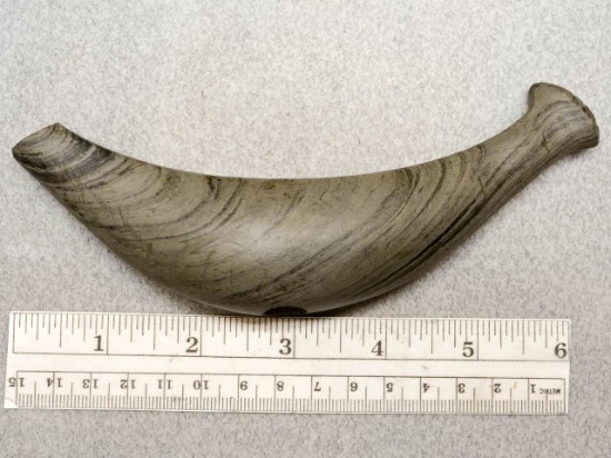 Knobbed Cresent - 6 1/4 in. - Banded Slate