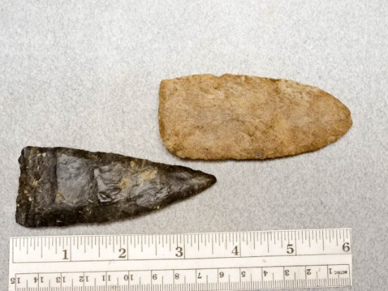 Two Knives - 3 1/2 in. - Upper Mercer/Brown Flint