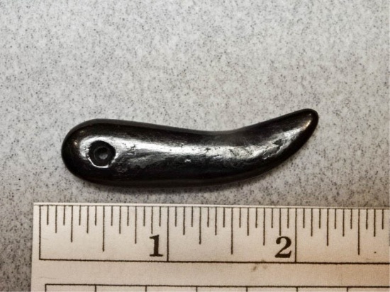 Effigy Pendant - 2 in. - Cannel Coal - Drilled
