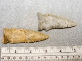Two Serrated Points  - 2 3/4 & 3 in. - Coshocton