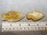 Two Adena Points - 2 & 2 1/2 in. - Flint Ridge