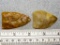 Two Paleo Points - 1 3/4 & 2 in. - Carter Cave