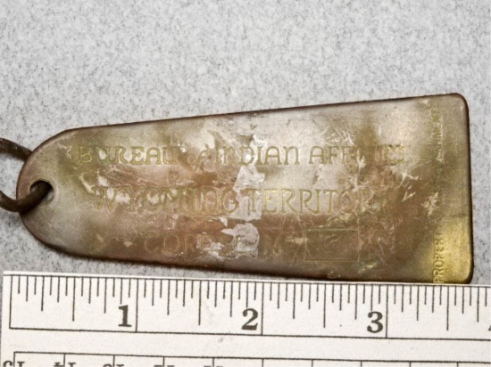 Brass I D Tag - 3 3/4 in. - Bureau of Indian