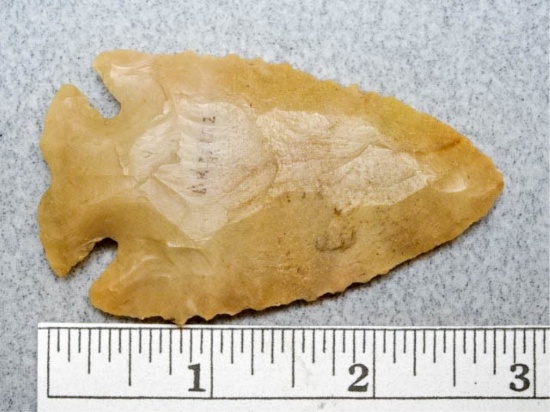 Archaic Notched Base Point - 2 3/4 in. - Flint
