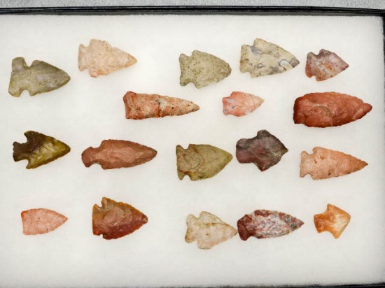 Frame of 18 Points -  Flint Ridge Flint - Ohio