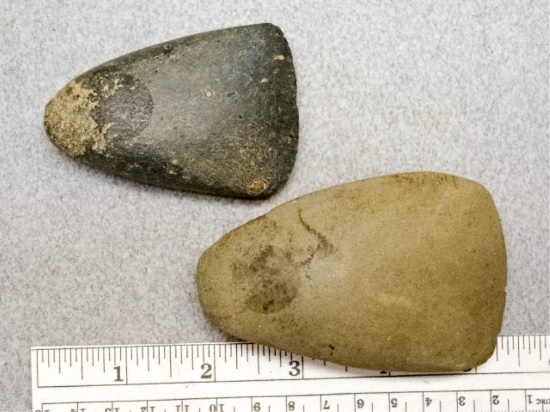 Two Celts - 2 3/4 & 3 1/4 in. - Diorite