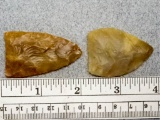 Two Paleo Points - 1 3/4 & 2 in. - Carter Cave